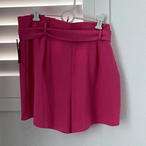 Free Press Pink Belted Shorts, Size Large, NWT - Picture 2 of 4